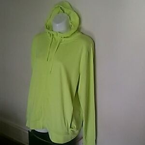 Head Neon Green Hoodie Thumb Holes